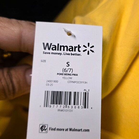 Pokemon Pikachu Yellow Hoodie Jacket S 6/7 Kids Cotton Blend - Picture 6 of 6